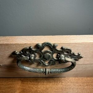 Set of 4 Antique Brass Bail Drawer pulls